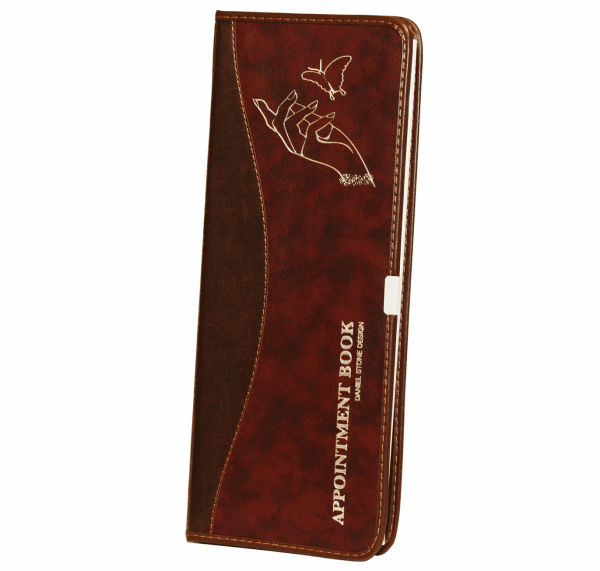 Daniel Stone 2-Column Refillable Leather Appointment Book | Burgundy-Brown