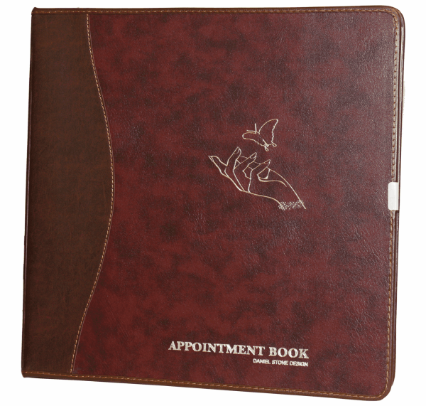 Daniel Stone 6-Column Refillable Leather Appointment Book | Burgundy-Brown