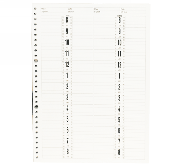 4-Column 200-Page Refill for Leather Appointment Book