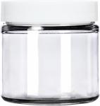 Thin-Walled Clear PET Round Jar with White Cap | 300ml ~10oz