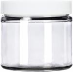 Thin-Walled Clear PET Round Jar with White Cap | 420ml ~15oz