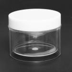 Thick-Wall Clear Polystyrene (PS) Round Jar with Cap | 70ml ~2.5 fl oz
