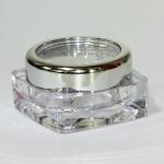 Clear Acrylic Jar | 12ml | Silver Lid