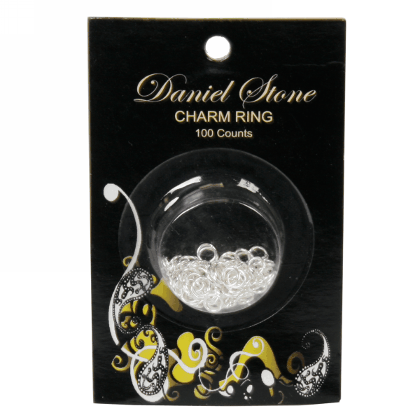 Daniel Stone Charm Ring Small Size & Silver -Plated