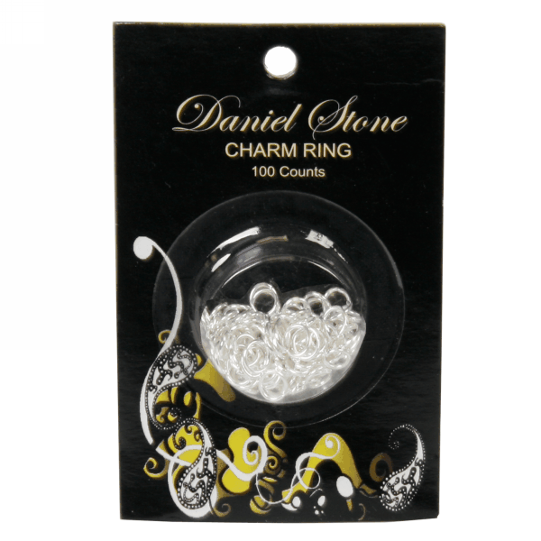 Daniel Stone Charm Ring Large Size & Silver-Plated