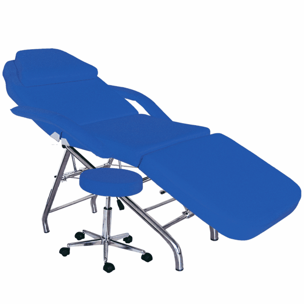 Facial Bed with Stool - Model 102 - Soft Leather Deep Blue