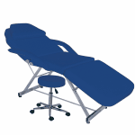 Facial Bed with Stool - Model 105 - Soft Leather Deep Blue