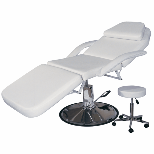 Hydraulic Facial/Massage Bed with Matching Stool Model 120 Light Cream