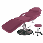 Hydraulic Facial/Massage Bed with Matching Stool Model 120 Burgundy