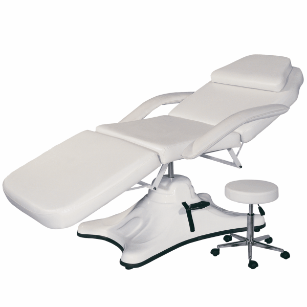 Hydraulic Facial/Massage Bed with Matching Stool Model 121 Light Cream