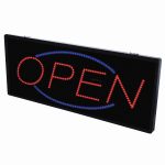 2-In-1 Led Sign || OPEN with oval enclosure