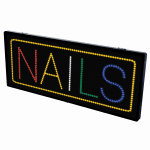 2-In-1 Led Sign || NAILS in multicolor with frame