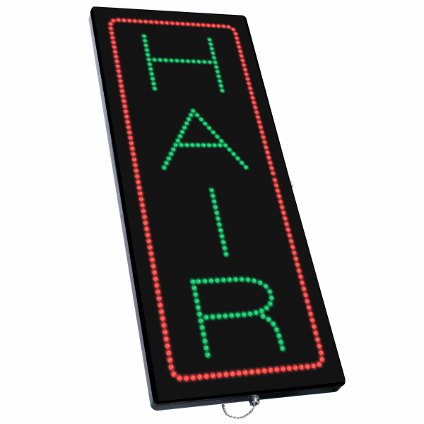 2-In-1 Led Sign || HAIR (vertical)