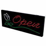 2-In-1 Led Sign || Open with underline flower