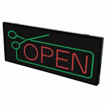 2-In-1 Led Sign ll OPEN with frame & scissors