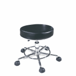 Pedicure Stool | Round-Seat Black