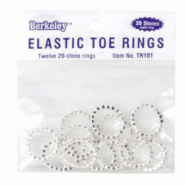 Berkeley Elastic Toe Ring Crystal