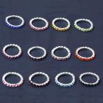 Elastic Rhinestone Toe Ring - 12 Colors