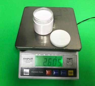 100ml Thin-Wall PET Jar with White Cap (~2.5oz Nail Powder)  {256/case} #2
