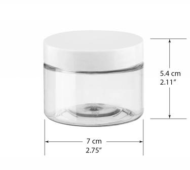 120ml Thin-Wall PET Jar with White Cap (~4.0oz Nail Powder)  {490/case}