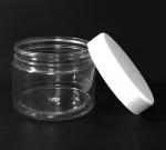 120ml Thin-Wall PET Jar with White Cap (~4.0oz Nail Powder)  {490/case}