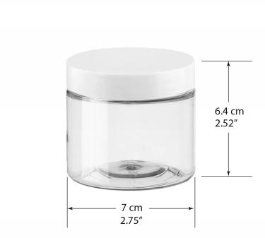 160ml Thin-Wall PET Jar with White Cap (~5.0oz Nail Powder)  {336/case}