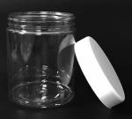 250ml Thin-Wall PET Jar with White Cap (~7.0oz Nail Powder)  {265/case}