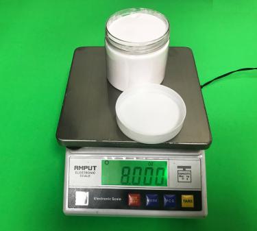 300ml Thin-Wall PET Jar with White Cap (~8.0oz Nail Powder)  {200/case} #2