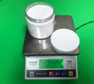 480ml Thin-Wall PET Jar with White Cap (~12oz Nail Powder)  {210/case} #2