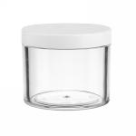 High Quality Thick-Wall Clear Polystyrene (PS) Round Jar with Cap | 160ml | 4oz Nail Powder  {175/case}