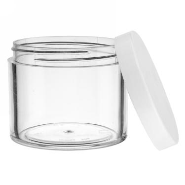 High Quality Thick-Wall Clear Polystyrene (PS) Round Jar with Cap | 160ml | 4oz Nail Powder  {175/case} #2