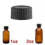 20/400 Black PP Cap with Seal {240/bag} For 1oz & 2oz Bottles