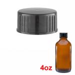 22/400 Black PP Cap with Seal {128/bag} For 4oz Bottles