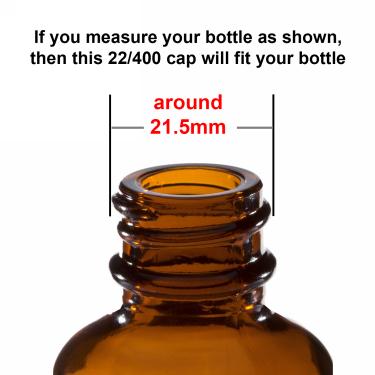 22/400 Cap with 108mm-tube Glass Dropper | For 4oz (120ml) Boston Bottle | {128/lot} #2