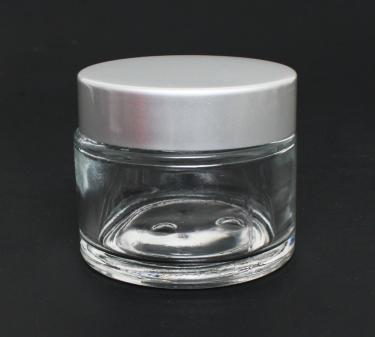 Ultra Clear Glass Jar with Aluminum Cap & Liner | 60ml ~ 2oz  {120/case} #2