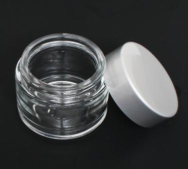 Ultra Clear Glass Jar with Aluminum Cap & Liner | 60ml ~ 2oz  {120/case}