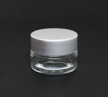 Ultra Clear Glass Jar with Aluminum Cap | 0.5oz (15ml)  {240/case} #2
