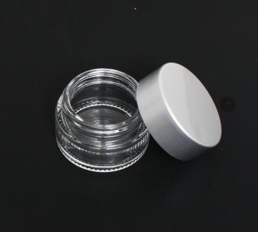 Ultra Clear Glass Jar with Aluminum Cap | 0.5oz (15ml)  {240/case}