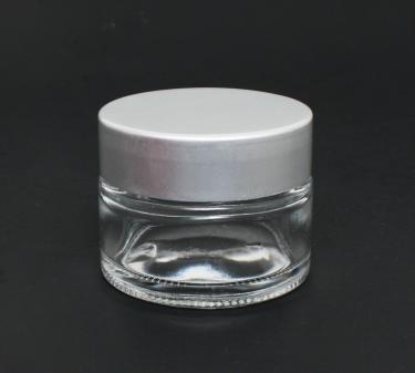 Ultra Clear Glass Jar with Aluminum Cap | 1.3oz (40ml)  {120/case} #2