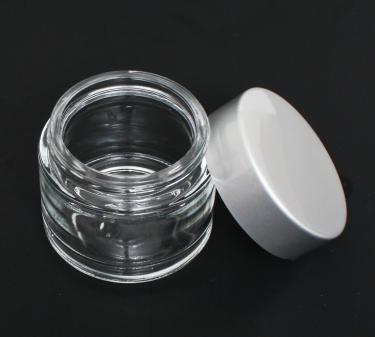 Ultra Clear Glass Jar with Aluminum Cap & Liner | 70ml ~ 2.3oz  {120/case}