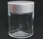 Ultra Clear Glass Jar with Aluminum Cap | 3.33oz (100ml)  {72/case}