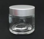 Ultra Clear Glass Jar with Aluminum Cap & Liner | 85ml ~ 2.8oz  {120/case}