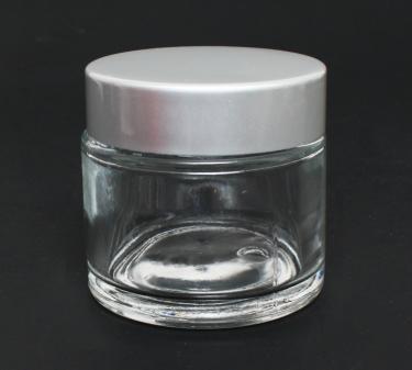 Ultra Clear Glass Jar with Aluminum Cap & Liner | 85ml ~ 2.8oz  {120/case} #2