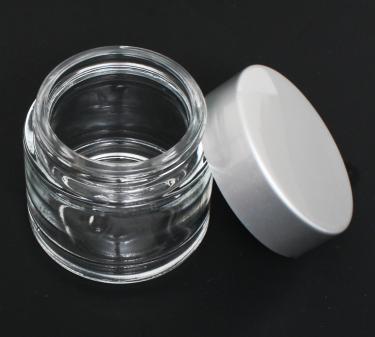 Ultra Clear Glass Jar with Aluminum Cap & Liner | 85ml ~ 2.8oz  {120/case}