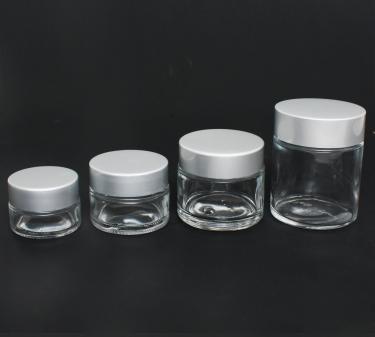 Ultra Clear Glass Jar with Aluminum Cap & Liner | 70ml ~ 2.3oz  {120/case} #3