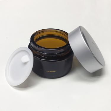 Amber Glass Jar with Aluminum Cap & Inner Seal | 35ml ~ 1oz  {120/case}