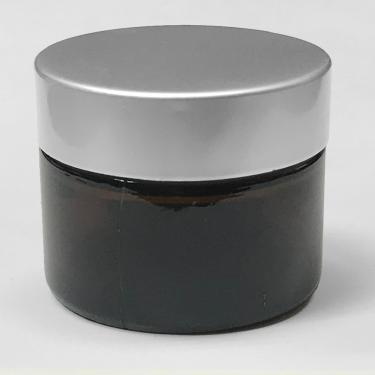 Amber Glass Jar with Aluminum Cap & Inner Seal | 60ml ~ 2oz  {120/case} #2