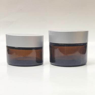 Amber Glass Jar with Aluminum Cap & Inner Seal | 35ml ~ 1oz  {120/case} #3