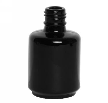 0.5 oz Glossy Black Painted Gel Polish Bottle | 15mm neck  {360/case}