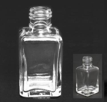 0.46oz (14ml) Clear Nail Polish Bottle | Straight-Square | 15mm neck  {450/case}